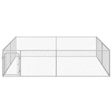 170820 Outdoor Dog Kennel Galvanised Steel 4x4x1 m