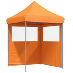 ZNTS Foldable Party Tent Pop-Up with 2 Sidewalls Orange 4004993