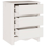 Coffee Table Drammen White 45 x 35 x 56 cm Solid Pine Wood 42003049