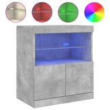 Sideboard with LED Lights Concrete Grey 60x37x67 cm 836654