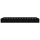 Bed Frame without Mattress Black 75x190 cm Small Single Solid Wood 820700