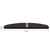 Self-adhesive Stair Mats 15 pcs Black 80 x 28 x 3.5 cm 42040595