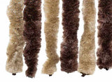 Fly Curtain Beige and Light Brown 100x230 cm Chenille 377368