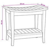 Bathroom Side Table Natural 50 x 35 x 45 cm Solid Teak Wood 42024273