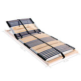 Slatted Bed Base without Mattress with 42 Slats 7 Zones 70x200 cm 246467