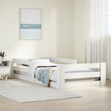 Bed Frame without Mattress White 90x190 cm Single Solid Wood Pine 855694