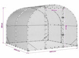 Chicken Coop Silver 200 x 200 x 200 cm Galvanised Steel 42042527