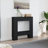 Fireplace Surround Black 81x18x82 cm Engineered Wood 854599
