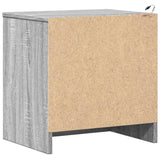 Bedside Cabinets with LED Lights 2 pcs Grey Sonoma Engineered Wood 852058
