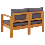 Garden Sofa with 1 Armrest 2-Seater Solid Wood Acacia 367630