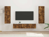 TV Cabinet Set 6 pcs Smoked Oak Engineered Wood 3409128