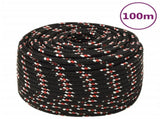Boat Rope Black 12 mm 100 m Polypropylene 152354