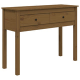 Console Table Honey Brown 100x35x75 cm Solid Wood Pine 814617