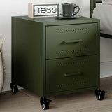 Bedside Cabinet Olive Green 36x39x43,5 cm Steel 846634