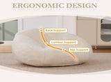 GOMYWAY Bean Bag Chair, Shell-Shaped Bean Bag Couch for Adults, Giant Bean Sofa with High-Rebound W2678P385451