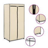 282443 Wardrobes 2 pcs Cream 75x50x160 cm