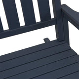 Garden Rocking Chair Navy Blue 92 x 70 x 108cm HDPE 42006614