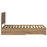 Bed Frame with Drawer Artisan Oak 100 x 200 cm Engineered Wood 3411349