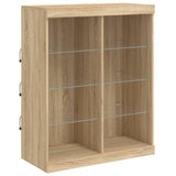 Sideboards with LED Lights 3 pcs Sonoma Oak Engineered Wood 3209137