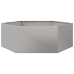 ZNTS Garden Planter Hexagon 138x120x45 cm Stainless Steel 851140