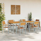 Garden Dining Set 7 pcs Grey and brown 200 x 90 x 75 cm 3284427