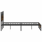 Bed Frame without Mattress Smoked Oak 140x190 cm Engineered Wood 4106908