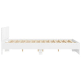 Bed Frame White Engineered wood Double Modern Bed Frame 3207497
