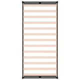 Bed Frame without Mattress Black 75x190 cm Small Single Solid Wood 820825