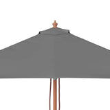 44535 Outdoor Parasol with Wooden Pole 150x200 cm Anthracite