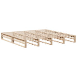 Bed Frame without Mattress 200x200 cm Solid Wood Pine 3302306
