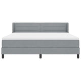 Box Spring Bed with Headboard Light Grey 200 x 180 cm Fabric 3341055