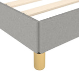 Bed Frame without Mattress Light Grey 135x190 cm Double Double Fabric 349866