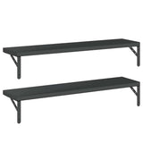 Wall Shelves 2 pcs 100x23.5 cm Black Stainless Steel 3214513