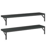 Wall Shelves 2 pcs 100x23.5 cm Black Stainless Steel 3214513