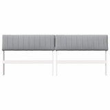 Upholstered Headboard Light Grey 200 cm Solid Pine Wood 879213