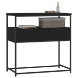 Console Table Black 75x40x75 cm Engineered Wood 834155