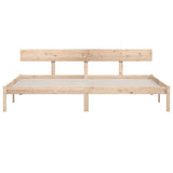 Bed Frame without Mattress Solid Wood Super King 810162