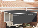 Retractable Awning Anthracite 300 x 200 cm Fabric 3329513