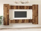 TV Cabinet Set Wall-mounted 10 pcs Old Wood 30.5 x 30 x 90 cm 3393228