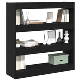 Book Cabinet Black Oak 100 x 30 x 103 cm Engineered Wood 862726