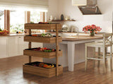 Four-Tier Basket Wooden Plant Stand - Orange T3398P318757