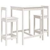 3 Piece Garden Bar Set White Solid Wood Pine 3154736