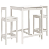3 Piece Garden Bar Set White Solid Wood Pine 3154736