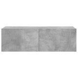 TV Cabinet Concrete Grey 100x30x30 cm Engineered Wood 801485