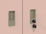 Storage Cabinet 2 pcs Pink 60 x 40 x 220 cm Steel Lockable 3438706