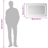 LED Bathroom Mirror 80x50 cm 151786