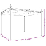 Pergola with Retractable Roof Taupe 295x292x230 cm 360115