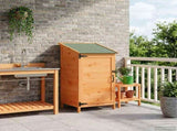 Garden Shed with Roof Brown 59 x 56 x 113.5 cm Solid Fir Wood 42033439