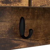 Wall-Mounted Coat Rack with Shelf Smoked Oak 80 x 20 x 30 cm 874343