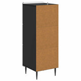 Drawer Cabinet Black 33 x 34.5 x 92 cm Engineered Wood 894386